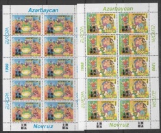 Europa Cept 1998 Azerbaijan Overprinted Ibra 2v 2 Sheetlets ** Mnh (23872A) - 1998