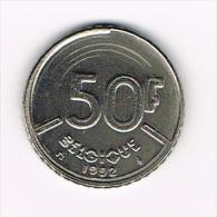 *** BOUDEWIJN 50 FRANK 1992  FR - 50 Francs