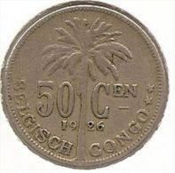 CONGO - ALBERT II * 50 Centiem 1926 Vlaams * Z.Fraai * Nr 2960 - 1910-1934: Albert I