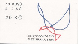 Czech Rep. / Stamps Booklet (1994) 0047 ZS 1 XII. Sokol (= Falcon) Festival In Prague (gymnastic Organization) (J3787) - Otros & Sin Clasificación