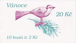 Czech Rep. / Stamps Booklet (1994) 0056 ZS 1 Christmas (Cherub Pastries; Glass Ornament - Bird; Twig Of The Tree) (J3787 - Otros & Sin Clasificación