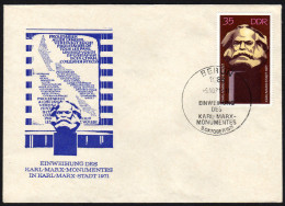 DDR 1971 - Einweihung Des Karl MARX Monumentes In Karl Maex Stadt - FDC - Karl Marx