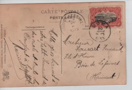 TP 10 C Mols S/CP Type De Femme Bougbou-Mobaye C.Boma En 1913 V.Bois De Lessines C.d'arrivée PR2261 - Storia Postale