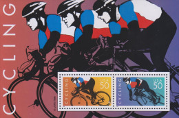 G)1996 USA, BICYCLES-CYCLING, S/S, MNH - Cartes Souvenir