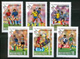 HUNGARY - 1990. World Cup Soccer Championships, Italy Cpl. Set MNH! - Unused Stamps