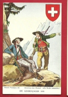 EZY-21 Schweizer-Trachten Die Gemsenjäger 1830 Chasseurs De Chamois  Costumes Suisses 1830. Nicht Gelaufen - Domat/Ems