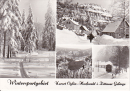 AK Wintersportgebiet  Kurort Oybin -Hochwald I. Zittauer Gebirge - Mehrbildkarte (17439) - Oybin