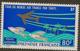 FRENCH POLYNESIA 1973 Air France SG 167 UNHM #OG142 - Nuevos