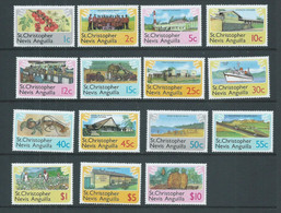 Saint Christopher Nevis Anguilla 1978 Island Industry Scenes Definitives Set (15) MNH - St.Cristopher-Nevis & Anguilla (...-1980)