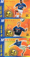 CARTES PREPAYEES INDONESIE  Rp 100.000  COUPE DU MONDE 1998 WORLD CUP 1998 T.Henry/L.Blanc/S.Guivarch (lot De 3) ******6 - Sport