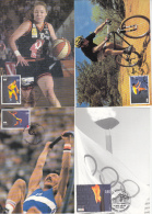 België, Maximumkaarten, Nr 3303/3306, Basket, Mountainbike, Polsstokspringen, Saut à La Perche (6528) - Summer 2004: Athens