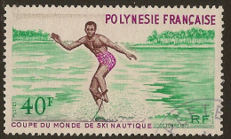 FRENCH POLYNESIA 1971 40f Skiing SG 144 U #OF242 - Usati