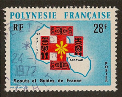 FRENCH POLYNESIA 1971 28f Scouts And Gudes SG 152 U #OF241 - Gebruikt