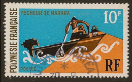 FRENCH POLYNESIA 1971 10f Fishing SG 130 U #OF232 - Usati