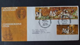 Australia 1970 Captain Cook Addressed Souvenir Cover,Botany Postmark - Brieven En Documenten