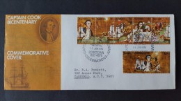 Australia 1970 Captain Cook Addressed Souvenir Cover,Cooktown Postmark - Covers & Documents