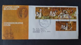 Australia 1970 Captain Cook Addressed Souvenir Cover,Coolangatta Postmark - Cartas & Documentos