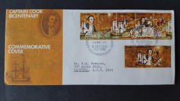 Australia 1970 Captain Cook Addressed Souvenir Cover,Gladstone Postmark - Covers & Documents