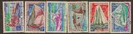 FRENCH POLYNESIA 1966 Boats SG 56-61 U #OF141 - Used Stamps