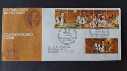 Australia 1970 Captain Cook Addressed Souvenir Cover,Rockhampton Postmark - Lettres & Documents