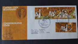 Australia 1970 Captain Cook Addressed Souvenir Cover,The Entrance Postmark - Brieven En Documenten