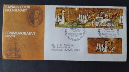 Australia 1970 Captain Cook Addressed Souvenir Cover,Thursday Island Postmark - Brieven En Documenten