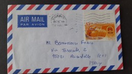 Hong Kong 1999 Air Mail Cover Posted To Italy - Used Stamps