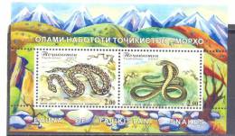 2007. Tajikistan, Snakes,  S/s, Mint/** - Tayikistán