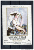 Calendrier Républicain -  Vendemiaire ( Etiquette Légèrement Collée Sur Feuille D´expo.) - Beauté Féminine Art Nouveau