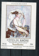 Calendrier Républicain -  Vendemiaire - Feminine Beauty Art Nouveau