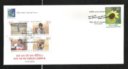 INDIA, 2015, SPECIAL COVER,  Say No To Child Labour, Bangalore  Cancelled - Lettres & Documents