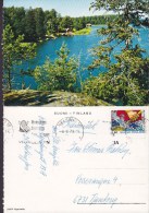 Finland Folded Postcard Slogan "Wiking" HELSINKI Helsingfors 1973 TJÆREBORG Denmark World Championship Canoe Kanu Stamp - Covers & Documents