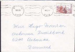 Norway OTTESTAD 1976 Cover Brief AABENRAA Apenrade Denmark Olav Dunn Stamp - Covers & Documents