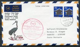 1970 Japan Germany Osaka - Hamburg Lufthansa First Flight Cover - Poste Aérienne