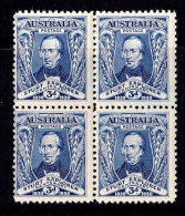 Australia 1930 Sturt Explorer 3d Block Of 4 MNH - Neufs