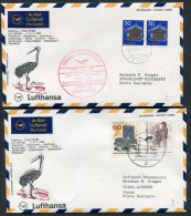 1969 Japan Germany Osaka / Frankfurt Lufthansa First Flight Covers (2) - Airmail