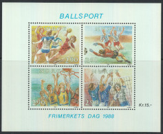 Norway 1988 Miniature Sheet: Day Of Stamp â€“ Ball Games. Mi Block 10 MNH - Blocks & Kleinbögen