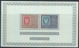 Norway 1972 Miniature Sheet: Centenary Of The Posthorn Stamps. Mi Block 1 MNH - Blocchi & Foglietti
