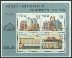 Norway 1986 Miniature Sheet: Day Of Stamp - Paper Industry. Mi Block 6 MNH - Hojas Bloque