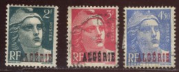 Algérie - Oblitéré - Charnière  Y&T 1945 N° 237 - 238 - 239 Marianne De Gandon 2f 3f 4f50 - Used Stamps