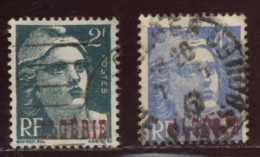 Algérie - Oblitéré - Charnière  Y&T 1945 N° 237 - 239 Marianne De Gandon 2f  4f50 - Used Stamps