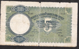 ALBANIA P6a 5 FRANGA 1939    VG - Albanië