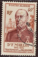 Algérie - Oblitéré - Charnière  Y&T 1953 N° 305 Corps De Santé Militaire : Dr F. Maillot  40f Rouge Brun - Used Stamps