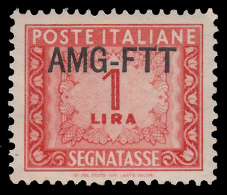 Italia – Trieste Zona A (AMG FTT): SEGNATASSE Del1947/52 Soprastampa Su Una Riga - Lire 1 Arancio - 1949/54 - Postage Due