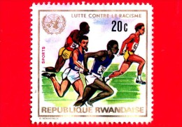 RWANDA - Usato - 1972 - Lotta Contro Il Razzismo - Relè (Sport) Ed Emblema Delle Nazioni Unite - 20 - Oblitérés