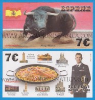 SPAIN   7€ 19 - Junio - 2.014 "Proclamación De FELIPE VI"   SC/UNC/PLANCHA  T-DL-11.369  Fantasy Banknote - [ 7] Errors & Varieties