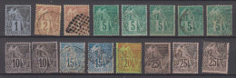 France Colonies 16 Used Stamps Allegorie 1881 - Collections