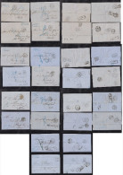 France 14 Entire Covers 1861-66 To Duchy Baden Germany Railway Postmarks - Sammlungen