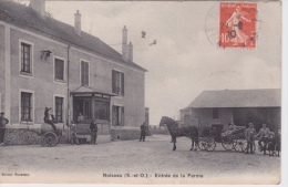 94 - NOISEAU - Entrée De La Ferme - Belle Cpa - Calèche Cheval Attelé à Une Voiture Attelage - Carte  Animée - Noiseau