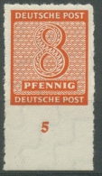 SBZ West-Sachsen 1945 Postmeistertrennung 118 C X Unterrand Postfrisch Geprüft - Postfris